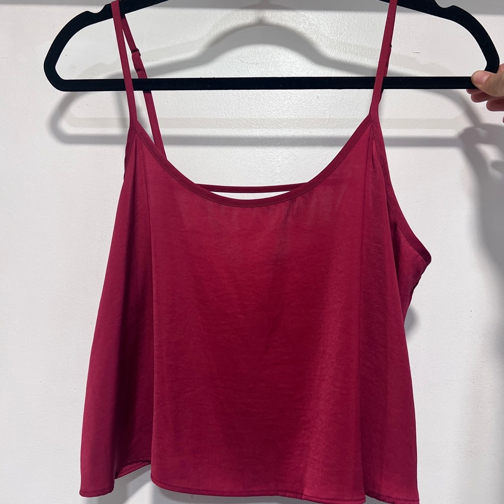 Elegant Magenta/Wine Women's Crop Top